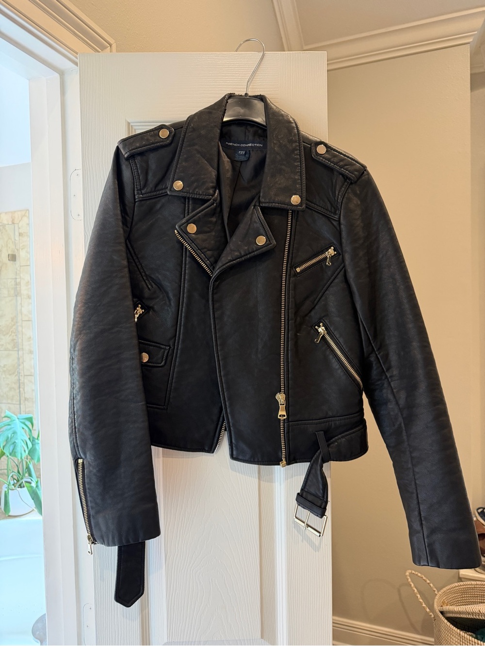 French Connection Vegan Leather Jacket